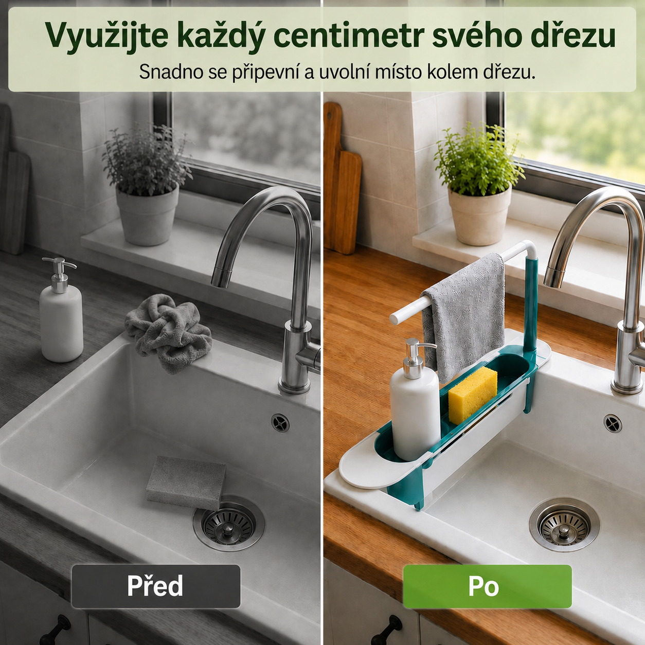SinkMate™ – Chytrý organizér pro váš dřez