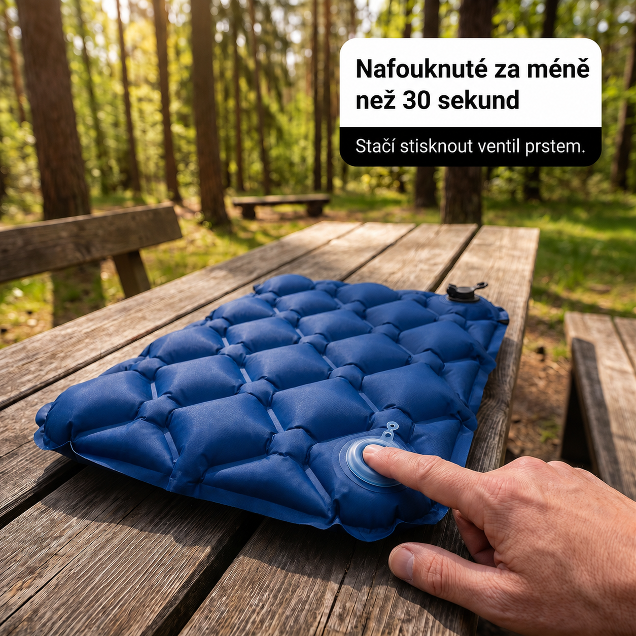 Pohodlný sedací polštář na cesty AirCushion™ Lite
