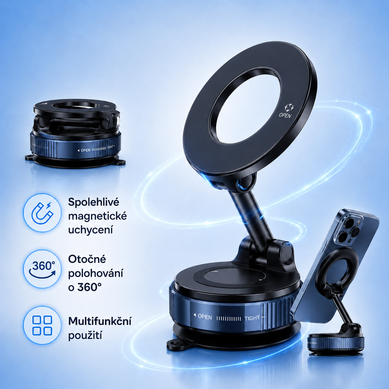 Magnetický držák na telefon MagFix s otočením o 360°