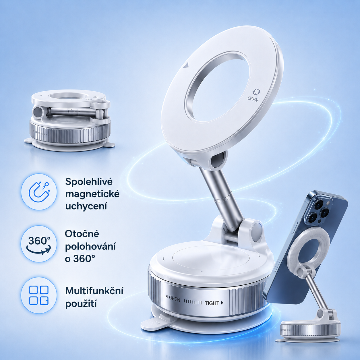 Magnetický držák na telefon MagFix s otočením o 360°