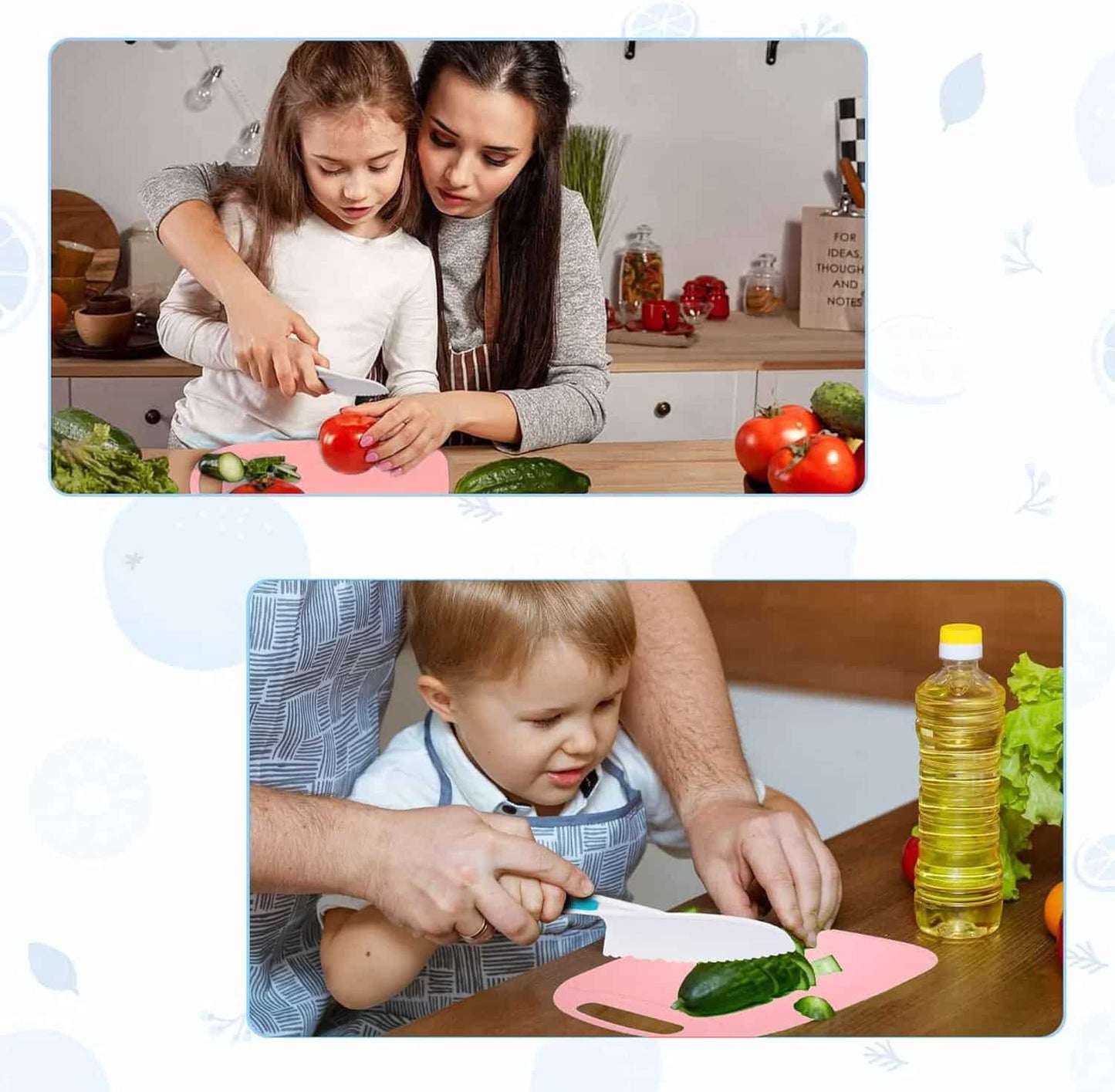 Bezpečné nože pro děti – 13dílná kuchyňská sada