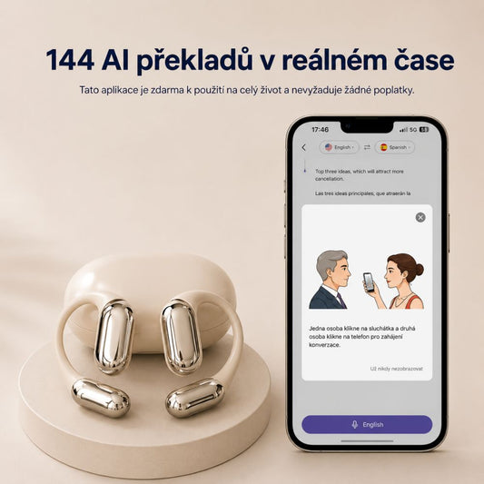 Překladová bezdrátová sluchátka s umělou inteligencí