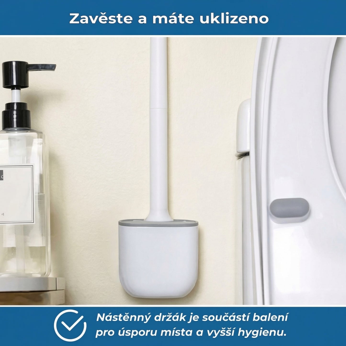 FlexiClean™ – Flexibilní a účinný silikonový WC kartáč