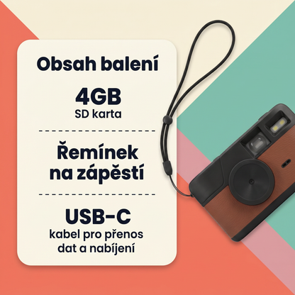 Digitální retro fotoaparát s retro filtry