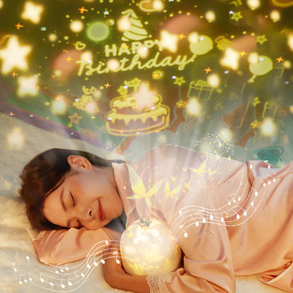 Projektorové noční světlo pro děti – 15 filmových sad 🔋 Nabíjení přes USB-C