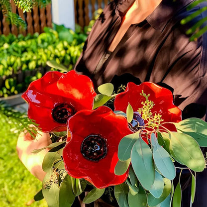 🐦Dekorativní kovová květina pro ptáčky s pítkem a miskou na krmení🌸