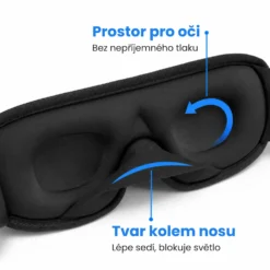 3D maska na spaní pro úplné zatemnění - Obrázek 2