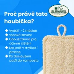 Houbičky na nádobí bez plastu, 12 ks - Obrázek 2
