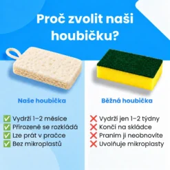 Houbičky na nádobí bez plastu, 12 ks - Obrázek 3
