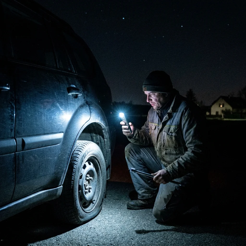 Nighttime car repair